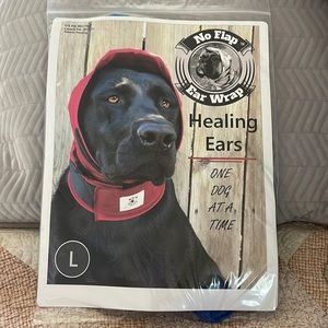 No Flap Ear Wrap Pinpoint Mesh blue for dog
